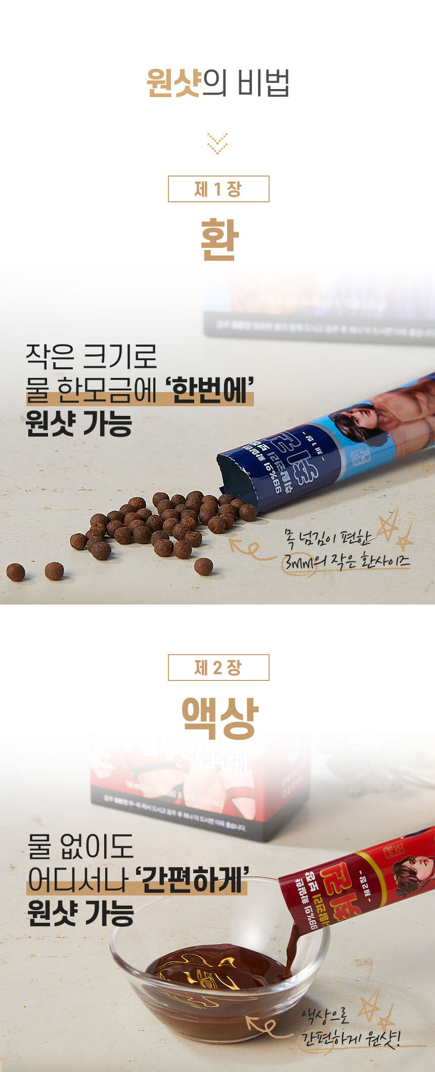 원샷의 비법 환, 액상